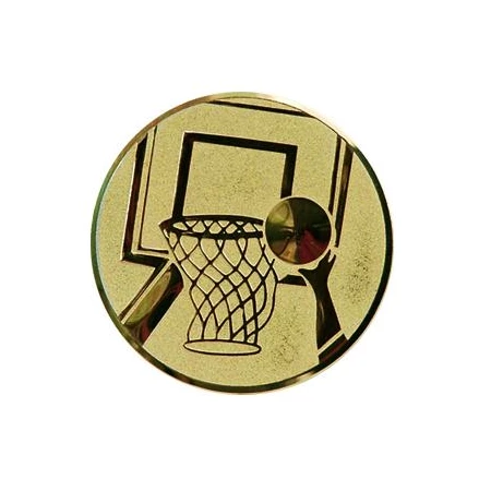Sport érembetét 25mm kosárlabda palánkkal arany