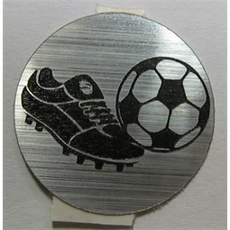 Sport érembetét 25mm labdarúgás cipő labda gravírozva ezüst