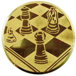 Sport érembetét 25mm sakk tábla arany
