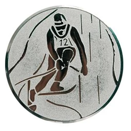 Sport érembetét 25mm sí lesiklás ezüst