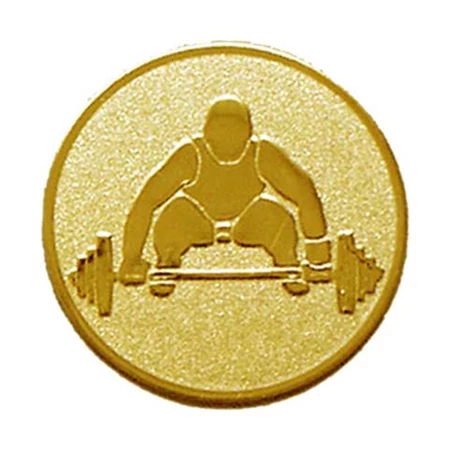 Sport érembetét 25mm súlyemelés arany