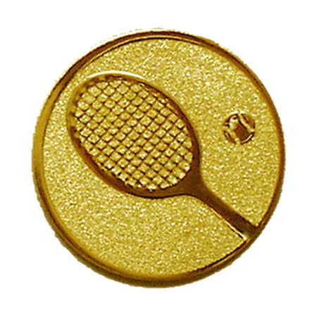 Sport érembetét 25mm teniszütő arany