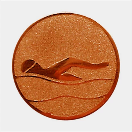 Sport érembetét 25mm úszás bronz