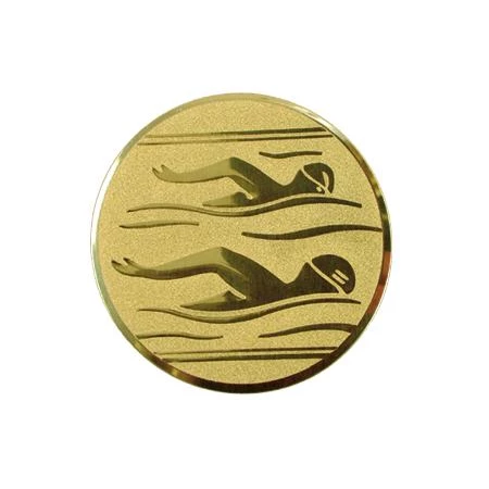 Sport érembetét 25mm úszás két úszó arany
