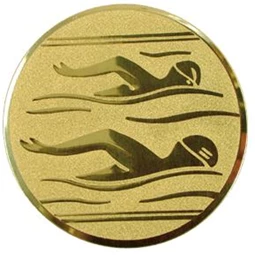 Sport érembetét 50mm úszás két úszó arany