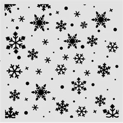 Stencil 12x12cm Christmas snowflakes pattern