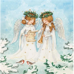 Szalvéta 1db 33x33cm Angel Musicians, Muzsikáló Angyalok