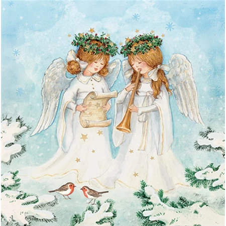 Szalvéta 1db 33x33cm Angel Musicians, Muzsikáló Angyalok