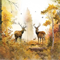 Szalvéta 1db 33x33cm Autumn Forest