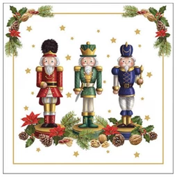 Szalvéta 1db 33x33cm Bearded nutcracker, Szakállas diótörő