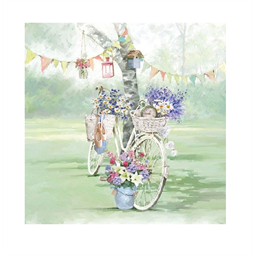 Szalvéta 1db 33x33cm Bike Against Tree, Bicikli a fa mellett