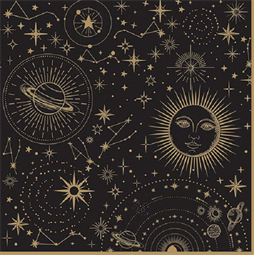 Szalvéta 1db 33x33cm CELESTIAL, csillagkép