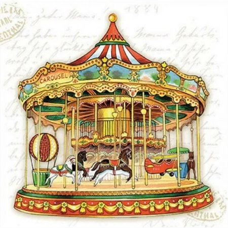 Szalvéta 1db 33x33cm Carousel, Körhinta