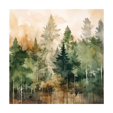Szalvéta 1db  33x33cm Evergreen trees, örökzöldek