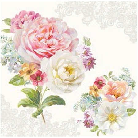Szalvéta 1db 33x33cm Romantic Lace, Romantikus csipke