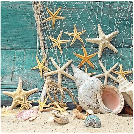 Szalvéta 1db 33x33cm Starfish