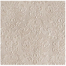 Szalvéta 25x25cm 15db/csomag dombornyomott Elegance gyöngyház taupe