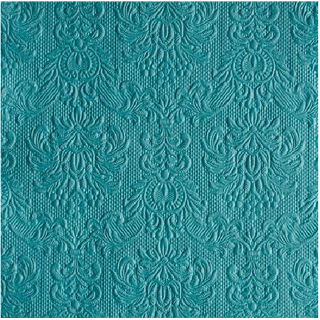 Szalvéta 25x25cm 15db/csomag dombornyomott Elegance petrol kék