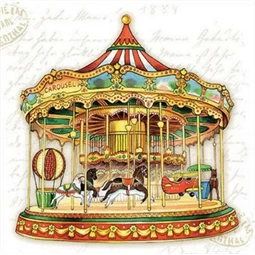 Szalvéta 33x33cm 20db/csomag Carousel, Körhinta