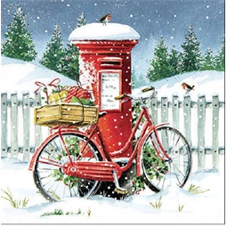 Szalvéta 33x33cm 20db/csomag Delivery bike, Szállító bicikli