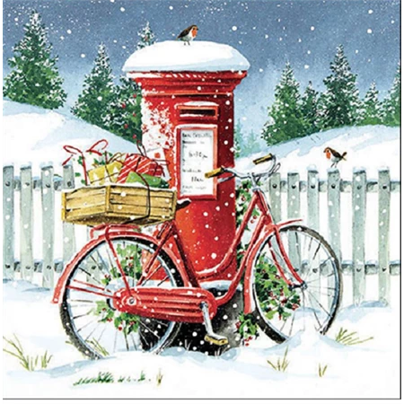 Szalvéta 33x33cm 20db/csomag Delivery bike, Szállító bicikli