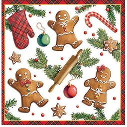 Szalvéta 33x33cm 20db/csomag Gingerbread cookies, Mézeskalács süti