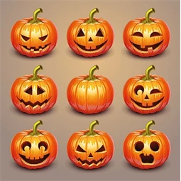 Szalvéta 33x33cm 20db/csomag Halloween Pumpkins, Halloweeni tökök