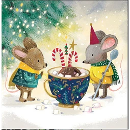 Szalvéta 33x33cm 20db/csomag Marshmallow festivity, Mályvacukor fesztivál