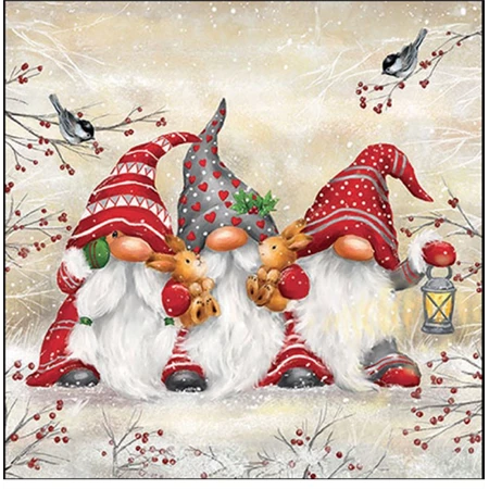 Szalvéta 33x33cm 20db/csomag Three dwarf, Három törpe