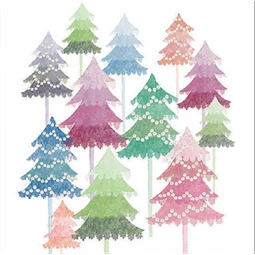 Szalvéta 33x33cm 20db/csomag Watercolour trees, Akvarell fák