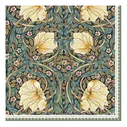 Szalvéta 33x33cm 20db/csomag William Morris Black