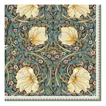 Szalvéta 33x33cm 20db/csomag William Morris Black