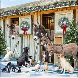 Szalvéta 33x33cm 20db/csomag Animal Friend, Állati barátságok