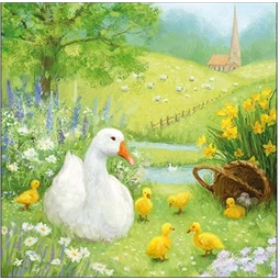 Szalvéta 33x33cm 20db/csomag Duck Family, Kacsa család