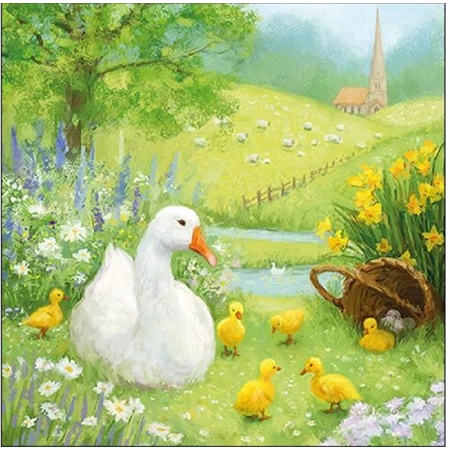 Szalvéta 33x33cm 20db/csomag Duck Family, Kacsa család