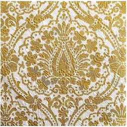 Szalvéta 33x33cm 20db/csomag Elegance Jaipur White/Gold, Elegáns fehér/arany