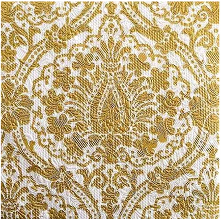 Szalvéta 33x33cm 20db/csomag Elegance Jaipur White/Gold, Elegáns fehér/arany
