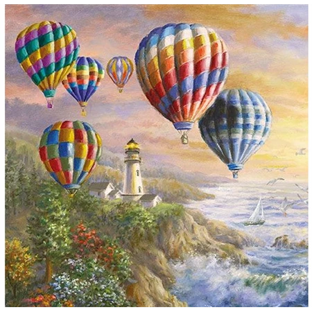 Szalvéta 33x33cm 20db/csomag Hot air ballons, Hőlégballonok