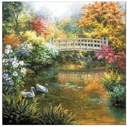 Szalvéta 33x33cm 20db/csomag White Swans, Fehér hattyúk