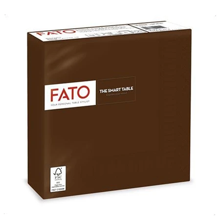 Szalvéta 33x33cm 50db/csomag 2 rétegű Fato Smart Table csokoládé 82622400