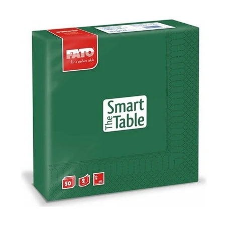 Szalvéta 33x33cm 50db/csomag 2 rétegű Fato Smart Table erdőzöld 82622300