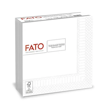 Szalvéta 33x33cm 50db/csomag 2 rétegű Fato Smart fehér 82625002