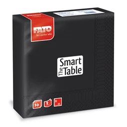 Szalvéta 33x33cm 50db/csomag 2 rétegű Fato Smart fekete 82622500