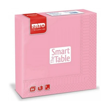 Szalvéta 33x33cm 50db/csomag 2 rétegű Fato Smart rózsaszín 82621500