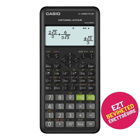 Számológép CASIO FX-350ES Plus 2E tudományos, 252 funkció