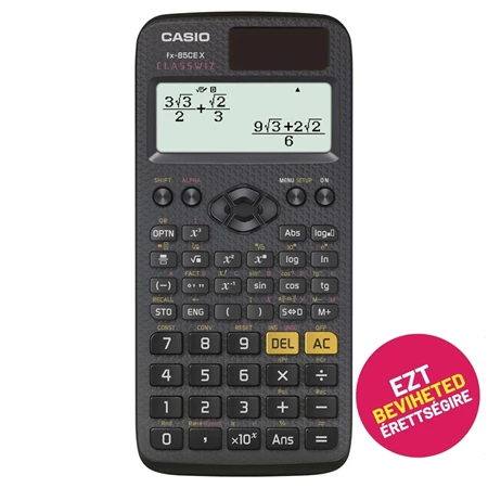 Számológép CASIO FX-85CE X tudományos, 379 funkció, magyar nyelvű menü