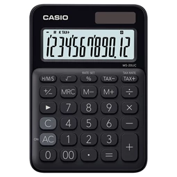 Számológép CASIO MS-20UC asztali, 12 számjegyű fekete