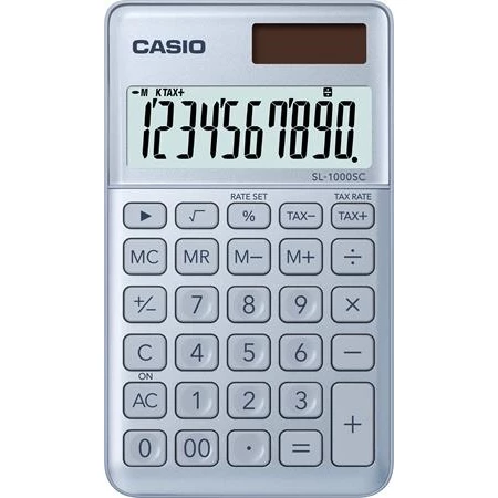 Számológép CASIO SL-1000 asztali, 10 számjegy, kék