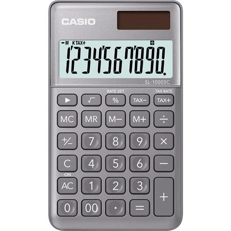 Számológép CASIO SL-1000 asztali, 10 számjegy, szürke