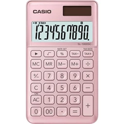 Számológép CASIO SL-1000 asztali, 10 számjegy, rózsaszín